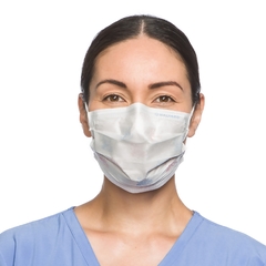 Halyard Procedure Mask Pleated Earloops One Size Fits Most Yellow, 50 EA/BX, 10BX/CS
