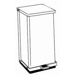 MON331750EA - Detecto Scale - Infectious Waste Receptacle Detecto® 6 Gallon Red Steel