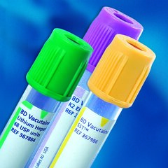 BD Vacutainer&reg; Venous Blood Collection Tube, Lithium Heparin Additive, 6 mL BD Hemogard™ Closure, Plastic Tube, (100/BX, 1000/CS)