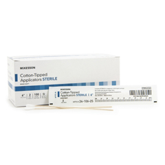 MON508713CS - McKesson - Swabstick Cotton Tip Wood Shaft 6 Inch, 2EA/PK, 100PK/BX, 10/CS