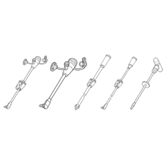 MON326957EA - Avanos Medical Sales - Bolus Extension Set MIC-Key Cath Tip, Secur-Lok, Right Angle, 24 Inch, NonSterile
