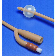 Cardinal Health Dover Foley Catheter 2-Way Standard Tip 5 cc Balloon 24 Fr. Silicone Coated Latex