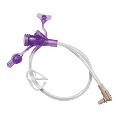 MON730858EA - Applied Medical Technologies - Right Angle Connector with Y-Port Adapter Mini ONE 24, Purple