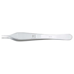 Integra LifeSciences Tissue Forceps Miltex&reg; Adson 4-3/4 Inch Length OR Grade German Stainless Steel NonSterile NonLocking Thumb Handle Straight Delicate, Serrated Tips with 1 X 2 Teeth