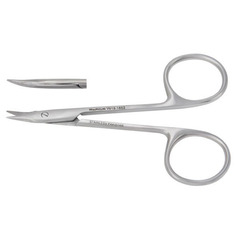 Integra LifeSciences Operating Scissors Vantage&reg; Gradle 3-3/4 Inch Length Floor / Office Grade Pakistani Stainless Steel NonSterile Finger Ring Handle Curved Sharp Tip / Sharp Tip, 1/EA