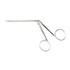 Integra LifeSciences Ear Forceps Vantage&reg; Hartmann-Noyes 3-1/4 Inch Length Floor Grade Stainless Steel NonSterile NonLocking Finger Ring Handle Straight Serrated Alligator Jaws