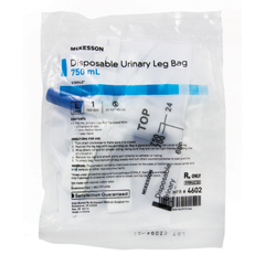 MON854583EA - McKesson - Urinary Leg Bag Anti-Reflux Valve 750 mL Vinyl