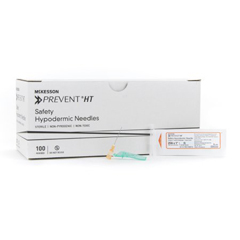 MON721363BX - McKesson - Hypodermic Needle  Prevent® HT Hinged Safety Needle 25 Gauge 1, 100 EA/BX
