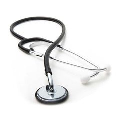 ADC Bowles Stethoscope Proscope™ 662 Black 1-Tube 22 Inch Tube Single Sided Chestpiece - Diaphragm Only