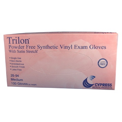 MON264524CS - Cypress - Trilon® Powder Free Vinyl Exam Gloves