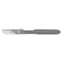 MON419878CS - Aspen Surgical Products - Bard-Parker Safety Scalpel Surgical Size 15 Stainless Steel Blade Plastic Handle Disposable