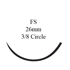J & J Healthcare Systems Nonabsorbable Suture with Needle Ethilon Nylon FS 3/8 Circle Reverse Cutting Needle Size 2 - 0 Monofilament, 36 per Box