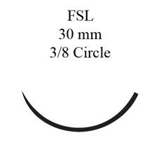 J & J Healthcare Systems Nonabsorbable Suture with Needle Perma-Hand™ Silk FSL 3/8 Circle Reverse Cutting Needle Size 0 Braided