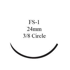 J & J Healthcare Systems Nonabsorbable Suture with Needle Perma-Hand™ Silk FS-1 3/8 Circle Reverse Cutting Needle Size 3 - 0 Braided