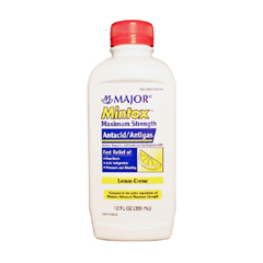MON852659EA - Major Pharmaceuticals - Antacid Mintox 400 mg / 400 mg / 40 mg Strength Liquid 12 oz. (1414275)