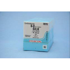 J & J Healthcare Systems Nonabsorbable Suture with Needle Perma-Hand™ Silk C-1 3/8 Circle Taper Cutting Needle Size 6-0 Braided, 12/BX