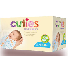 MON1102735CS - First Quality - Cuties Complete Care Diaper (CCC10), 108/CS