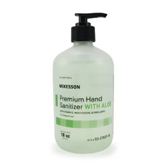 MON937918EA - McKesson - Gel Hand Sanitizer with Aloe - Ethyl Alcohol, 18 oz. Pump Bottle