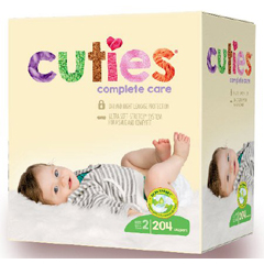 MON1102737CS - First Quality - Cuties Complete Care Diaper (CCC12), 204/CS