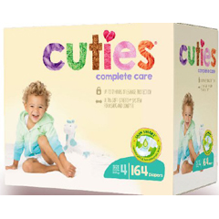 MON1102739CS - First Quality - Cuties Complete Care Diaper (CCC14), 164/CS