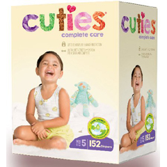 MON1102740CS - First Quality - Cuties Complete Care Diaper (CCC15), 152/CS
