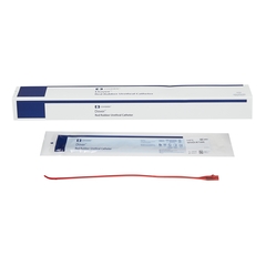 Cardinal Health Urethral Catheter Coude Tip Red Rubber 14 Fr. 12