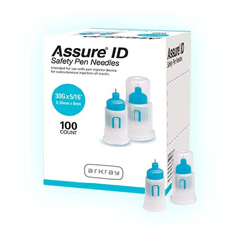 MON1114542BX - Arkray - Insulin Pen Needle Assure ID Safety Sheild 30 Gauge 8 mm, 100/BX