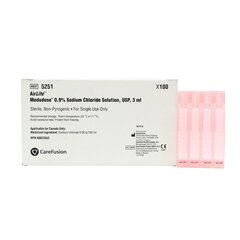 Vyaire Medical AirLife&reg; Modudose&reg; Respiratory Therapy Solution Sodium Chloride 0.9% Inhalation Solution Unit Dose Vial 3 mL, 100 EA/BX