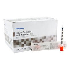 MON629838BX - McKesson - Insulin Syringe with Needle, 100/BX