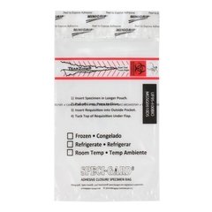 Minigrip Specimen Transport Bag with Document Pouch Speci-Gard&reg; 6 X 10 Inch Adhesive Closure Biohazard Symbol / Storage Instructions NonSterile, 1000/CS