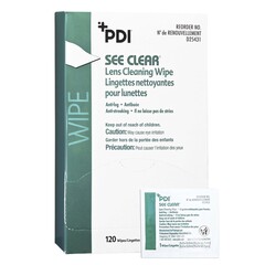 PDI See Clear&reg; Eye Glass Cleaning Wipes, 120/Box