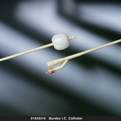 Bard Medical Foley Catheter The Bardex I.C. 2-Way Standard Tip 5 cc Balloon 28 Fr. Silver / Hydrogel Coated Latex, 12EA/CS
