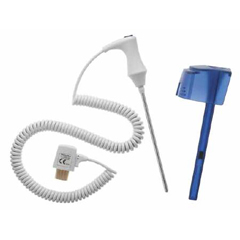 MON485849EA - Welch-Allyn - Probe and Well Kit SureTemp® Oral Blue Well, 4 Foot Oral Reusable Probe, NonSterile SureTemp® 690 / 692 Thermometers
