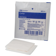 MON401580PK - Cardinal Health - Cellulose Dressing Curity™ NonWoven Fabric / Cellulose Wadding 4 X 4, 2/PK