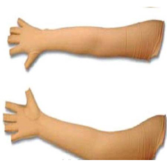 MON576833EA - Patterson Medical - Compression Glove Open Finger Medium Shoulder Length Right Hand Lycra / Spandex