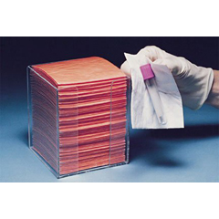 Fisher Scientific Biohazard Wipe BloodBloc Standard Absorbency White / Orange NonSterile Cellulose / Polyethylene 3 X 3 Inch Disposable, 250 per Pack