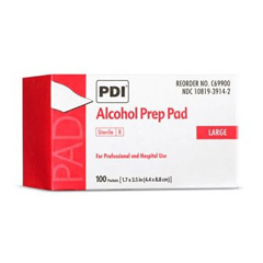 MON119965CS - PDI - Alcohol Prep Pad PDI Isopropyl Alcohol, 70% Individual Packet Large Sterile
