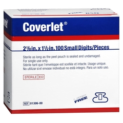 BSN Medical Adhesive Strip Coverlet 1-1/2 X 2-1/2 Inch Fabric Fingertip Tan Sterile, 1200/CS