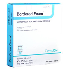 MON773141BX - Dermarite - Foam Dressing BorderedFoam 6 x 6 Square Border Sterile