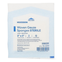MON384816EA - McKesson - Sponge Dressing Medi-Pak Performance Cotton Gauze 12-Ply 3 x 3 Square