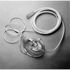 MON286229CS - Salter Labs - Oxygen Mask Under the Chin One Size Fits Most Adjustable Elastic Head Strap