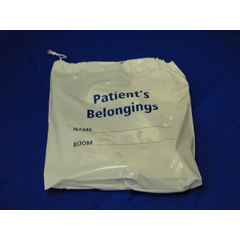 MON447753CS - McKesson - Patient Belongings Bag Medi-Pak® Performance 4 X 20 X 20 Inch Polyethylene White, 250EA/CS