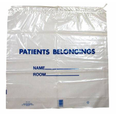 MON356436EA - Donovan Industries - Patient Belongings Bag, 20 X 20, Polyethylene, Drawstring Closure, Clear, 1/EA