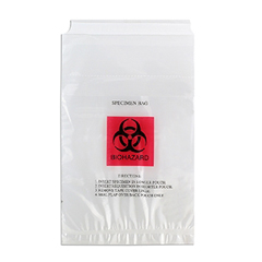 MON383298EA - Medegen Medical Products - Specimen Transport Bag 6 X 10 Inch Biohazard Symbol Adhesive Closure, 1/ EA