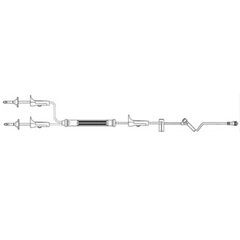 B. Braun Primary IV Administration Set BBraun™ Gravity 1 Port 10 Drops / mL Drip Rate 170 Micron Filter 84 Inch Tubing Blood, 50/CS