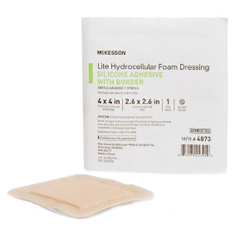 MON1083090EA - McKesson - Lite Thin Silicone Foam Dressing (4873)
