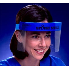 Splash Shield Face Shield, One Size Fits Most, Half Length, Anti-fog Disposable NonSterile, 24/BX