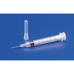 MON125312BX - Covidien - Syringe with Hypodermic Needle Monoject® 3 mL 21 Gauge 1-1/2 Detachable Needle Without Safety, 100 EA/BX