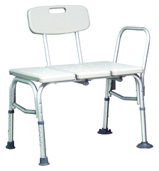 GF Health Lumex Maxi-Drain Bath Transfer Bench Side Arm 22-1/4 Inch Seat Height 350 lbs. Weight Capacity, 2/CT