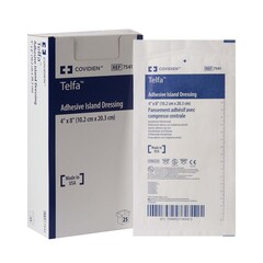 Cardinal Health Telfa Adhesive Island Dressings 2in x 6in Pad 4in x 8in Overall